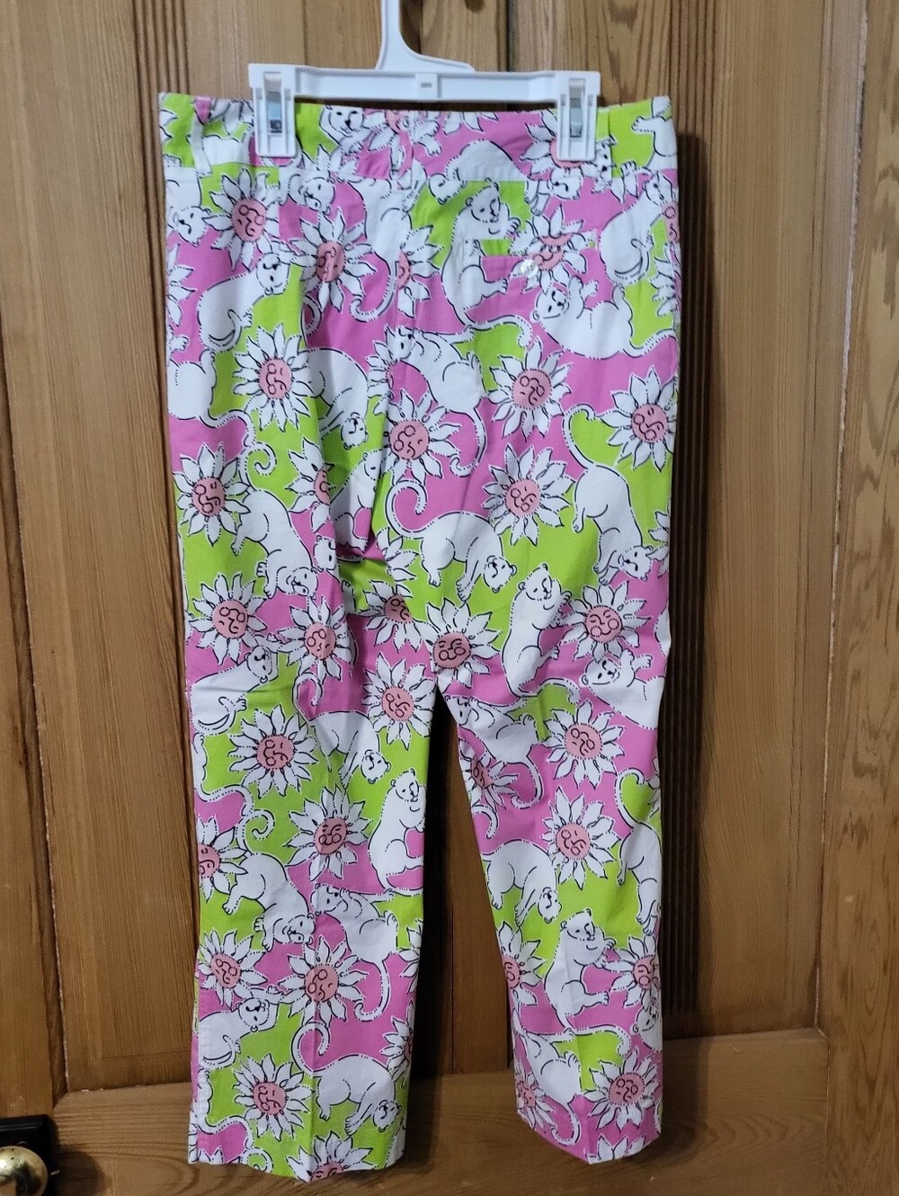 Vintage Y2K Lilly Pulitzer Lion Print Capri pants Size 6 - Picture 5 of 7